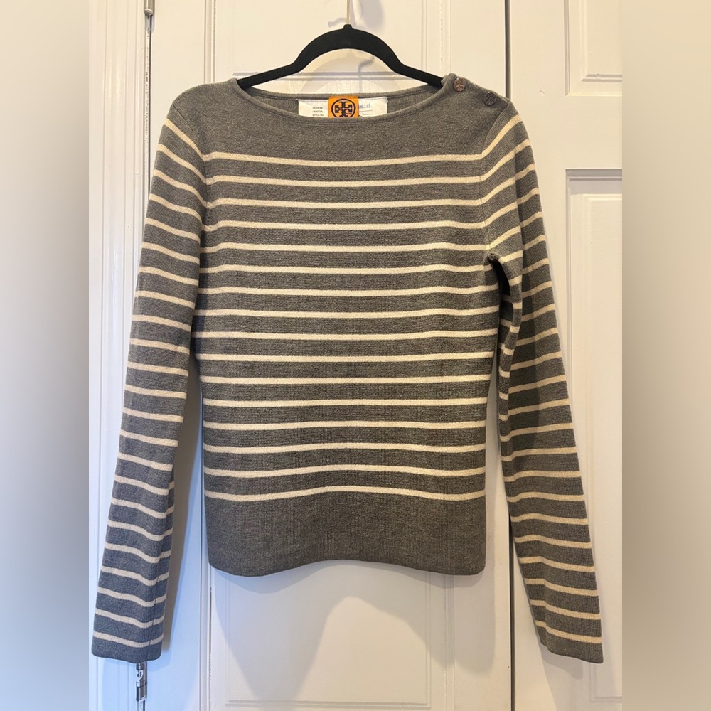Tory Burch Gray Merino Wool Garment